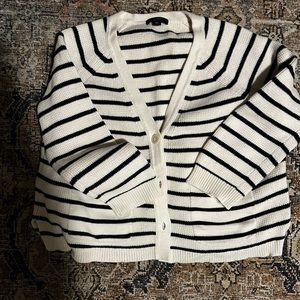 Jcrew Navy and Cream Cardigan